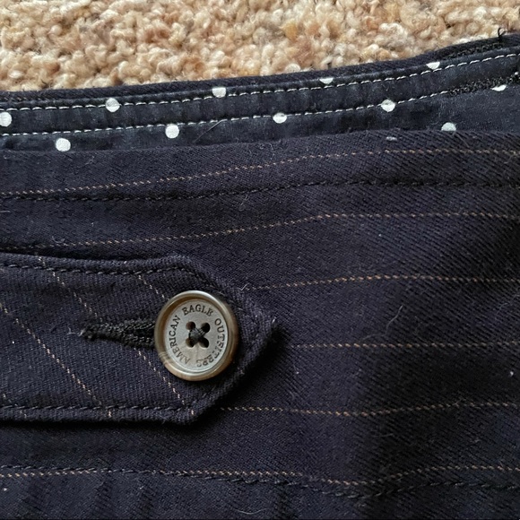 American Eagle Navy Blue Pinstripe Slacks - Picture 4 of 6
